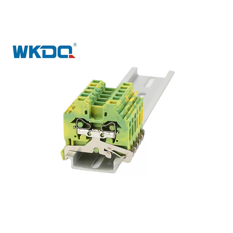 281-107 Üniversal Elektrik Yaylı Tip Terminal Bloğu Konektörü 4mm Standart Titreşime Dayanıklı Yeşil Renk