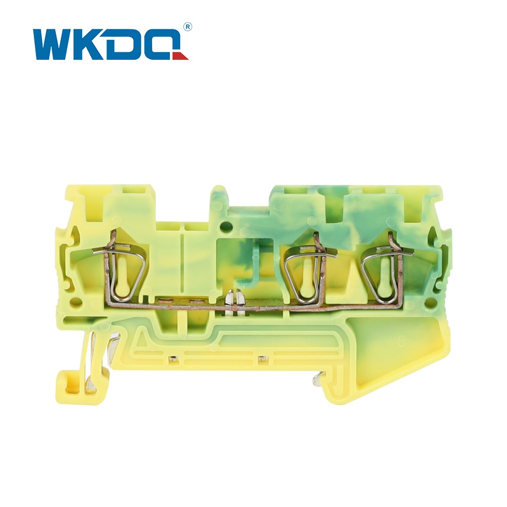 ST1.5-Tw-PE 1.5mm2 Yaylı Kafesli Vidasız PE Topraklama Terminal Bloğu