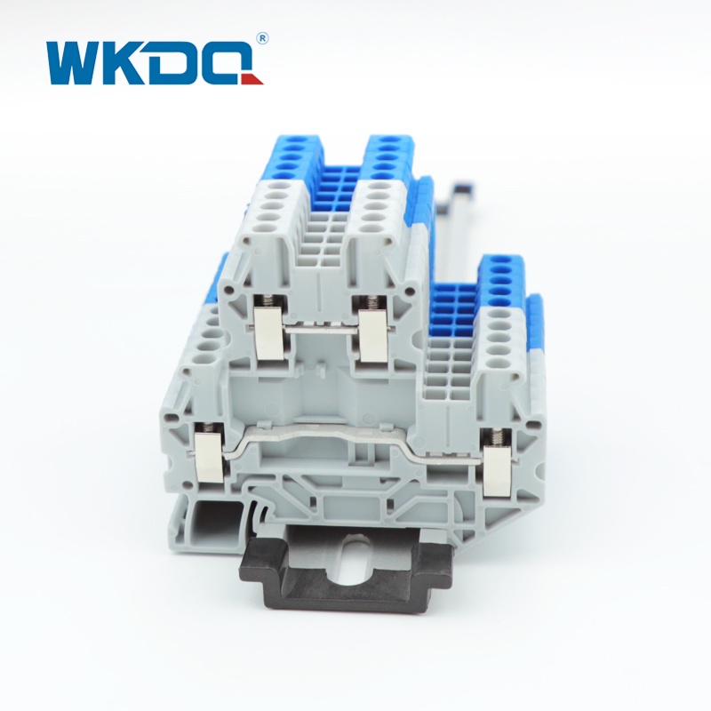 UTTB2.5 2.5mm2 DIN Ray Çift Seviye Vidalı Terminal Bloğu